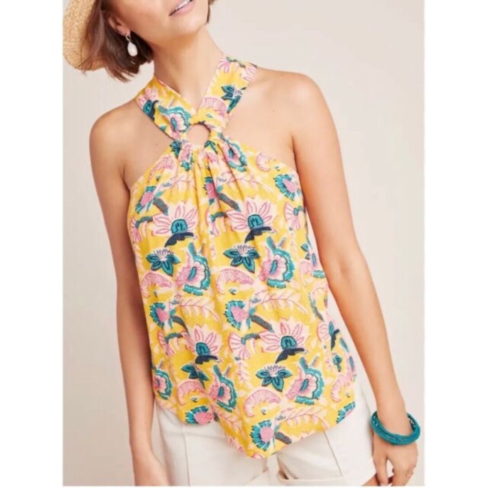 • Anthropologie Mauve • Women’s Tropical Tanktop Size 8
